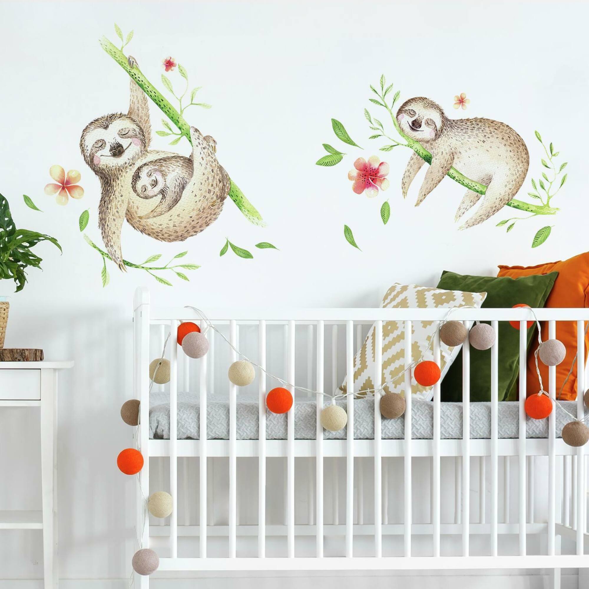 RoomMates Lazy Sloth Peel & Stick Giant Wall Decals